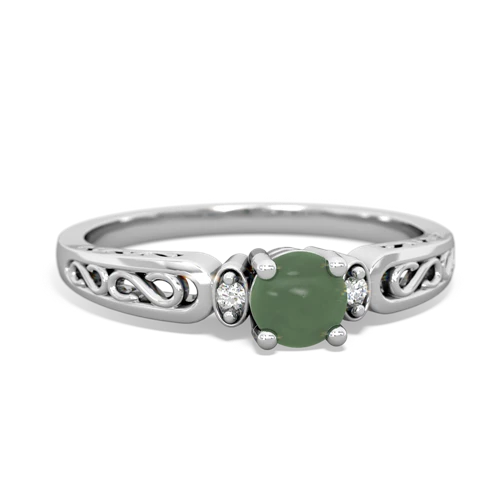 jade filligree ring