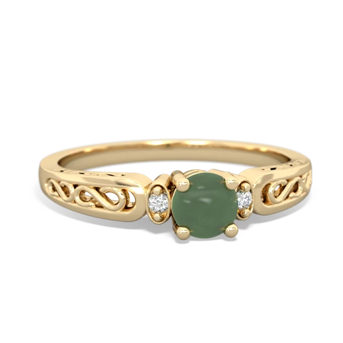 jade filligree ring