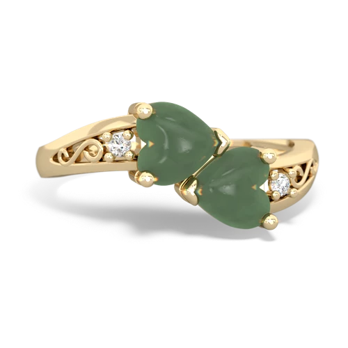 jade filligree ring