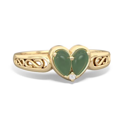 jade filligree ring