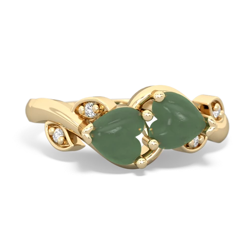 jade floral keepsake ring