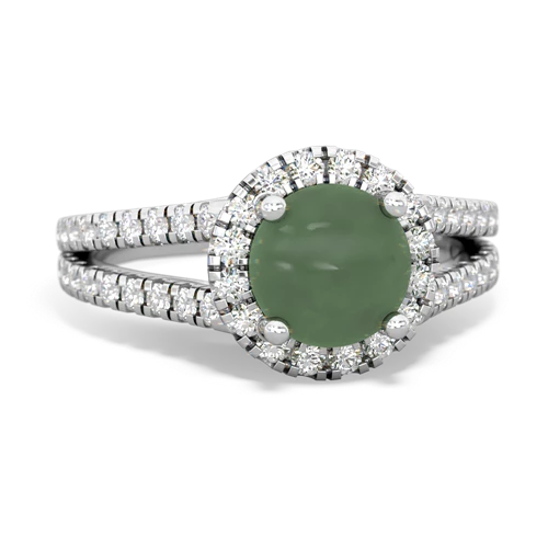 jade halo pave ring