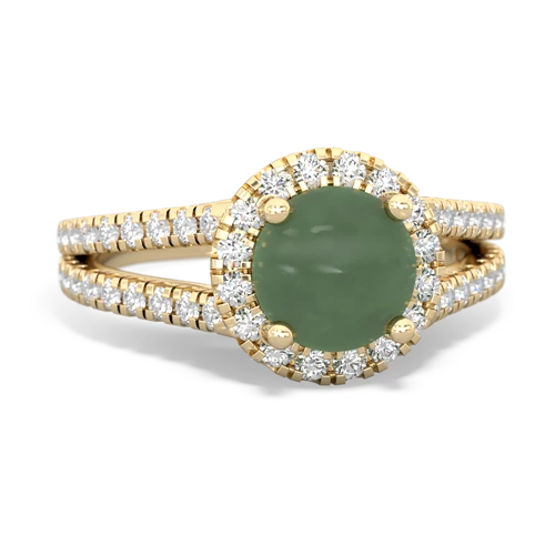 jade halo pave ring