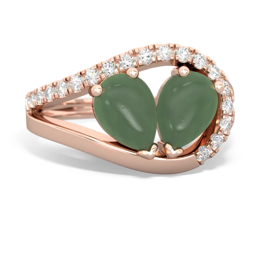 jade pave heart ring