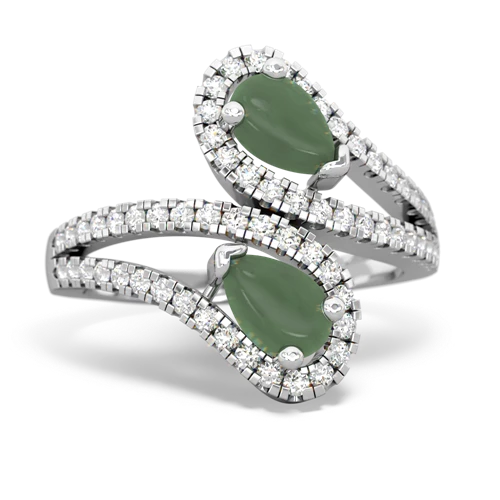 jade pave swirls ring