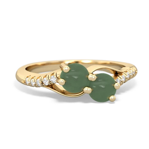 jade two stone infinity ring