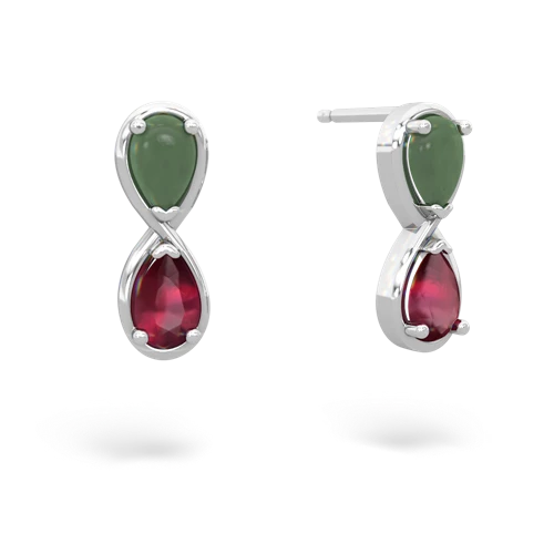 jade-ruby infinity earrings