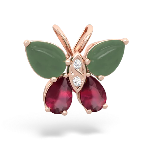 jade-ruby butterfly pendant