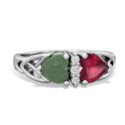 jade-ruby celtic ring