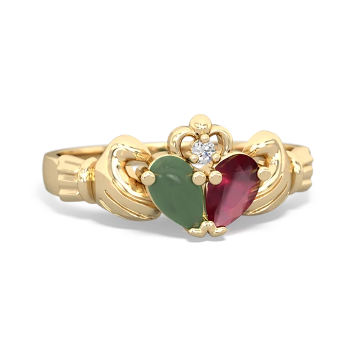 jade-ruby claddagh ring