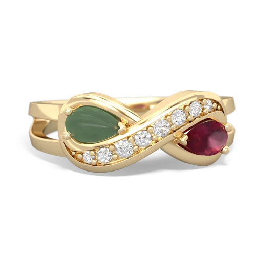 jade-ruby diamond infinity ring