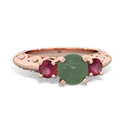 jade-ruby engagement ring