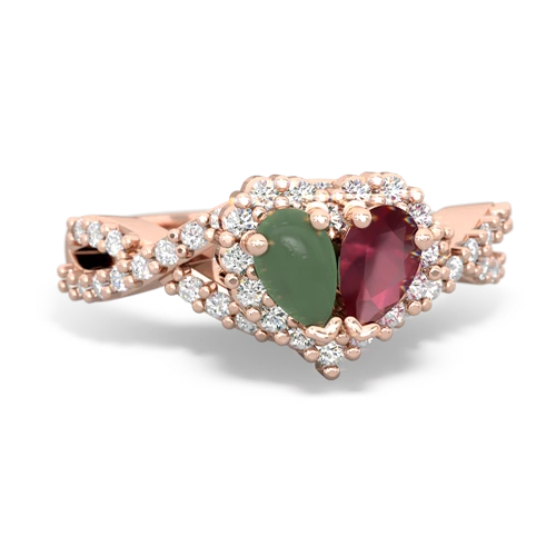 jade-ruby engagement ring