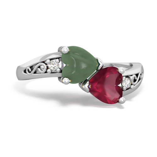 jade-ruby filligree ring