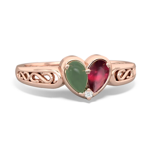 jade-ruby filligree ring