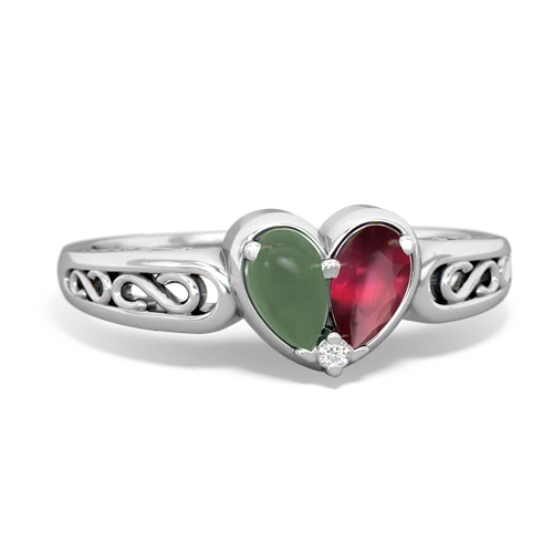 jade-ruby filligree ring