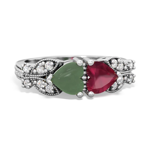 jade-ruby keepsake butterfly ring