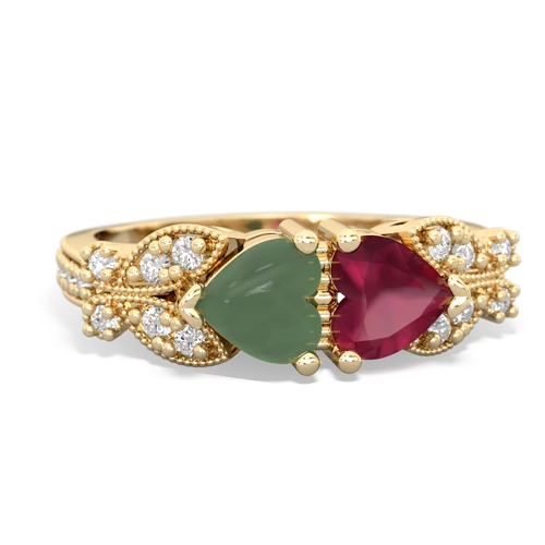 jade-ruby keepsake butterfly ring