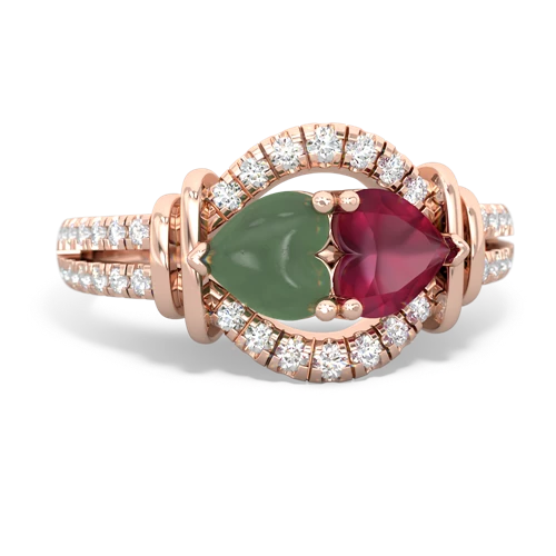 jade-ruby pave keepsake ring