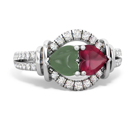 jade-ruby pave keepsake ring