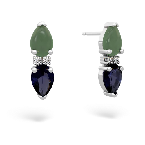 jade-sapphire bowtie earrings