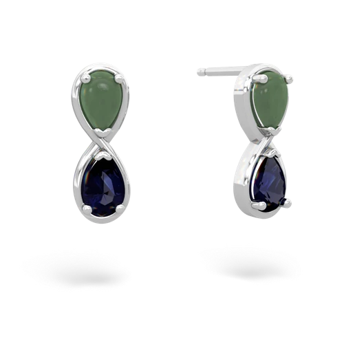 jade-sapphire infinity earrings