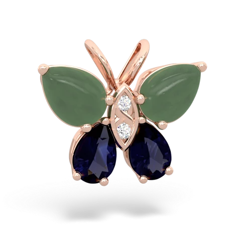 jade-sapphire butterfly pendant