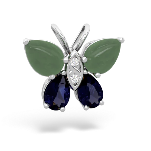 jade-sapphire butterfly pendant