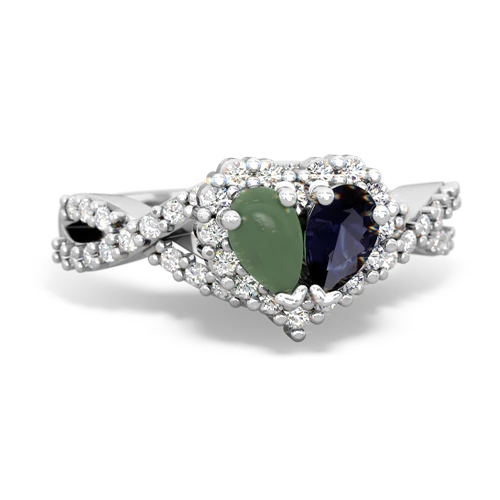 jade-sapphire engagement ring