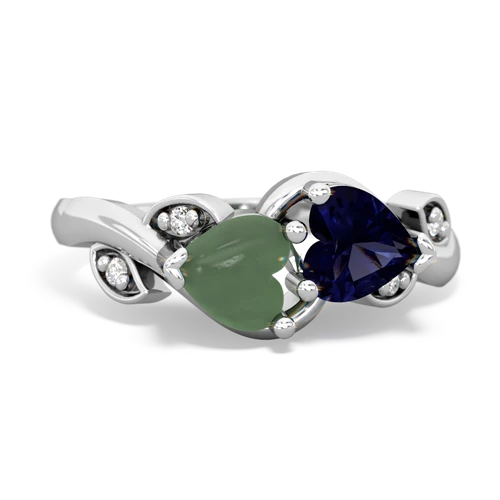 jade-sapphire floral keepsake ring