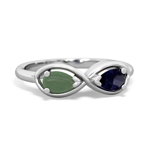 jade-sapphire infinity ring