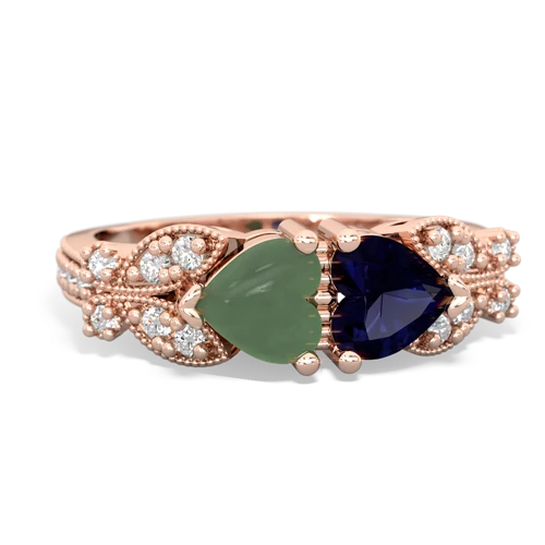 jade-sapphire keepsake butterfly ring