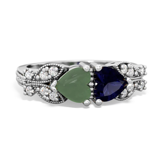 jade-sapphire keepsake butterfly ring