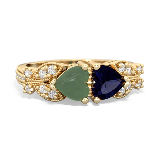 jade-sapphire keepsake butterfly ring