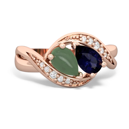 jade-sapphire keepsake curls ring