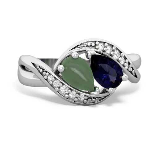 jade-sapphire keepsake curls ring