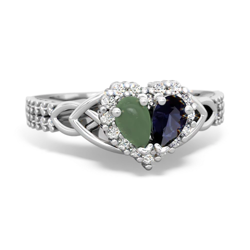 jade-sapphire keepsake engagement ring