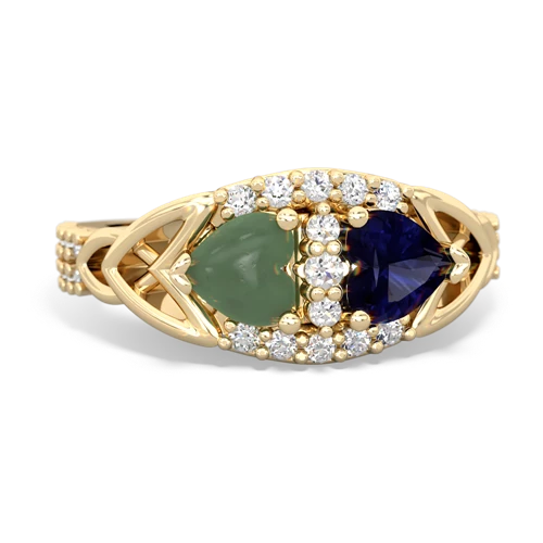 jade-sapphire keepsake engagement ring