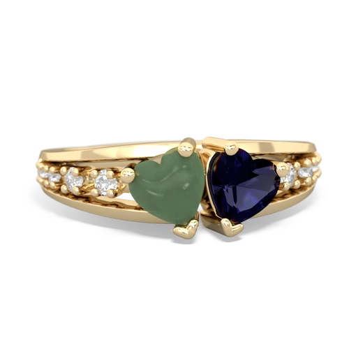 jade-sapphire modern ring