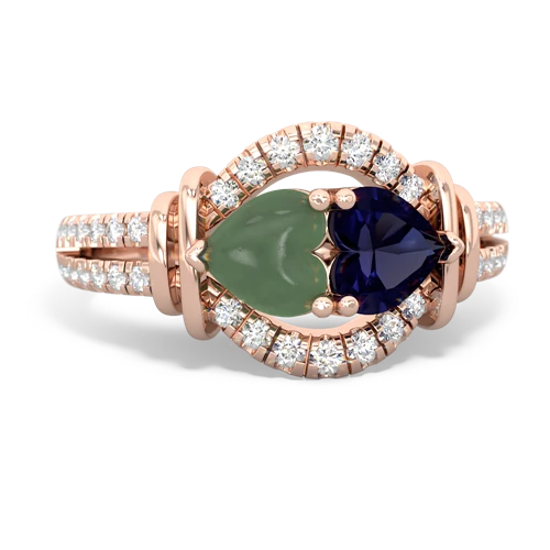 jade-sapphire pave keepsake ring