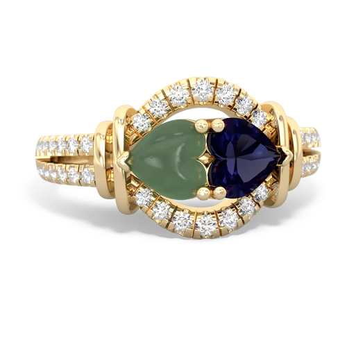 jade-sapphire pave keepsake ring
