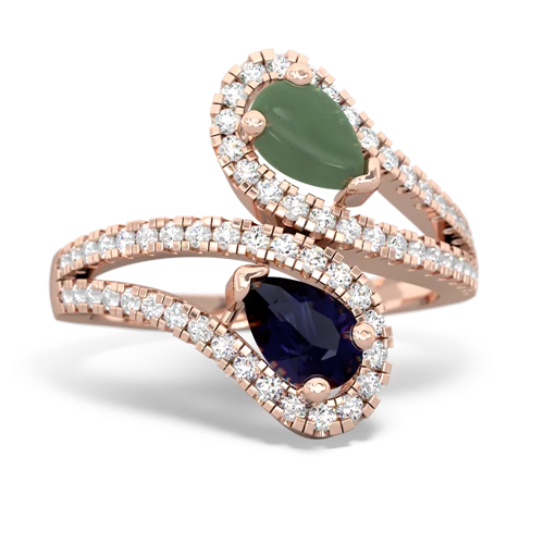 jade-sapphire pave swirls ring