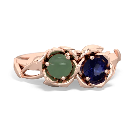 jade-sapphire roses ring