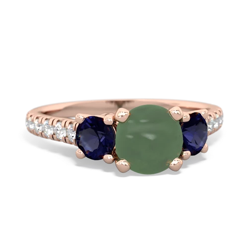 jade-sapphire trellis pave ring