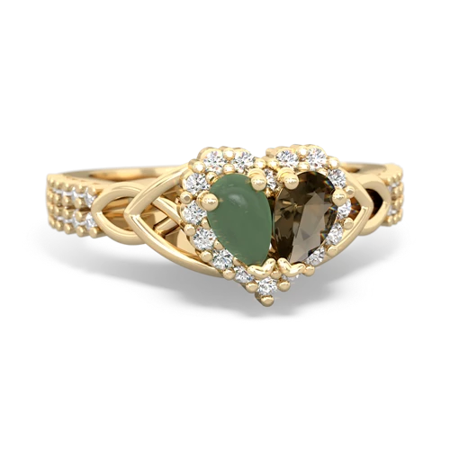 jade-smoky quartz keepsake engagement ring