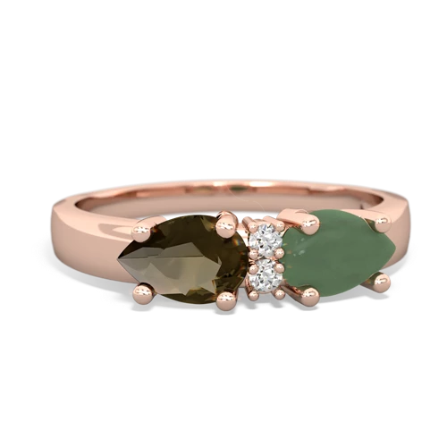 jade-smoky quartz timeless ring