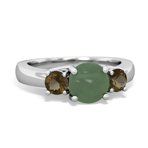 jade-smoky quartz timeless ring