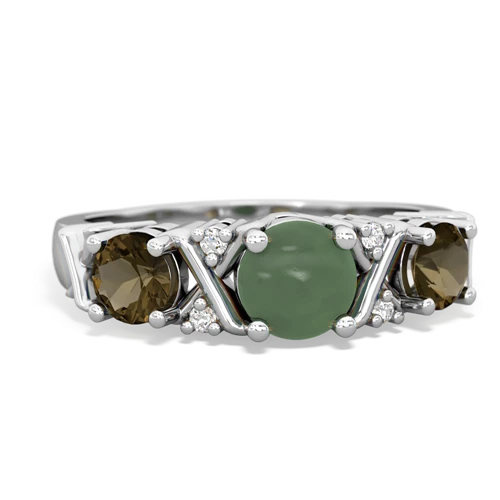 jade-smoky quartz timeless ring