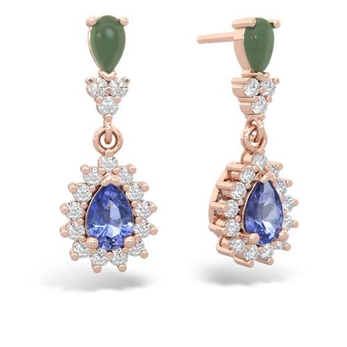 jade-tanzanite dangle earrings