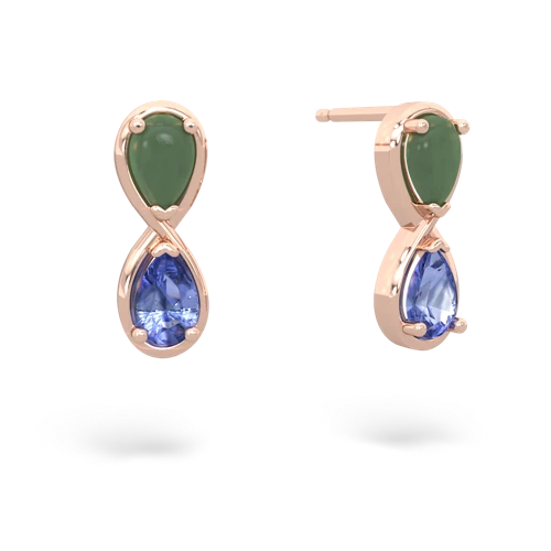 jade-tanzanite infinity earrings